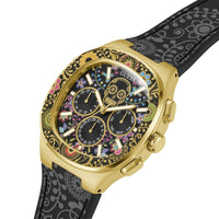 Guess Gents Catrin Gold Tone Silicone Watch GW0784G1