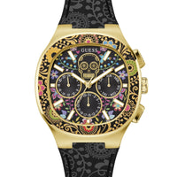 Guess Gents Catrin Gold Tone Silicone Watch GW0784G1