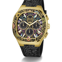 Guess Gents Catrin Gold Tone Silicone Watch GW0784G1