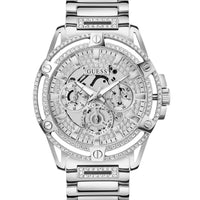 Guess Gents King Silver Tone Stainless Steel Watch GW0497G1