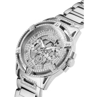 Guess Gents King Silver Tone Stainless Steel Watch GW0497G1
