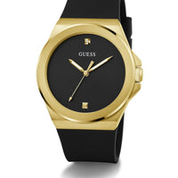 Guess Gents Vinyl Gold Tone Silicone Watch GW0790G1