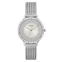 Guess Ladies Soiree Stainless Steel Mesh Silver Watch GW0402L1