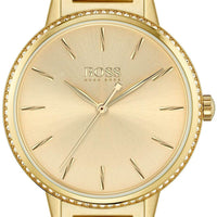 Hugo Boss Women's 1502541 Signature Gold-Tone Stainless Steel Watch