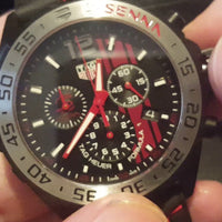 Tag Heuer Formula 1 Ayrton Senna Limited Edition Black Dial Two Tone Rubber Strap Watch for Men - CAZ1019.FT8027