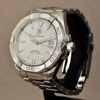 Tag Heuer Aquaracer Automatic White Dial Silver Steel Strap Watch for Men - WAY2111.BA0928
