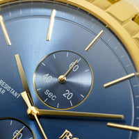 Hugo Boss Men's Watch Associate Yellow Gold Blue HB1513841
