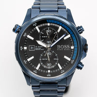 Hugo Boss Men's Watch Chronograph Globetrotter Blue PVD HB1513824