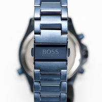 Hugo Boss Men's Watch Chronograph Globetrotter Blue PVD HB1513824