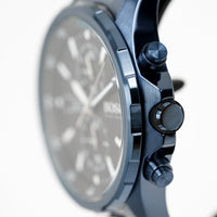Hugo Boss Men's Watch Chronograph Globetrotter Blue PVD HB1513824