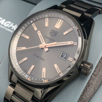 Tag Heuer Carrera Special Edition Black Dial Black Steel Strap Watch for Women - WAR1113.BA0602