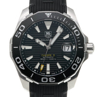 Tag Heuer Aquaracer Calibre 5 Automatic Black Dial Black Rubber Strap Watch for Men -  WAY211A.FT6151