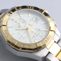 Tag Heuer Aquaracer Caliber 16 Automatic White Dial Two Tone Steel Strap Watch for Men - CAY2121.BB0923