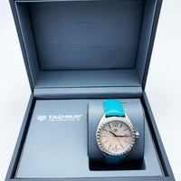 Tag Heuer Formula 1 Quartz Diamonds Mother of Pearl Dial Blue Leather Strap Watch for Women - WBJ131A.FC8256