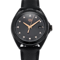 Tag Heuer Formula 1 Quartz Diamonds Black Dial Black Leather Strap Watch for Women - WBJ1317.FC8230