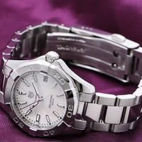Tag Heuer Aquaracer Mother of Pearl Dial Silver Steel Strap Watch for Women - WBD131A.BA0748