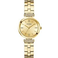 Ladies Array Gold Tone Recycled Steel Watch GW0762L2