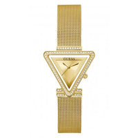 Guess Ladies Fame Stainless Steel Mesh Gold Tone Watch GW0508L2