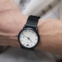 Emporio Armani Luigi White Dial Black Mesh Bracelet Watch For Men - AR11046
