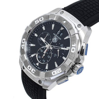 Tag Heuer Aquaracer Chronograph Black Dial Black Rubber Strap Watch for Men - CAY1110.FT6041