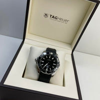 Tag Heuer Aquaracer Black Dial Black Rubber Strap Watch for Men - WAY111A.FT6151