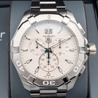 Tag Heuer Aquaracer White Dial Silver Steel Strap Watch for Men - CAY1111.BA0927