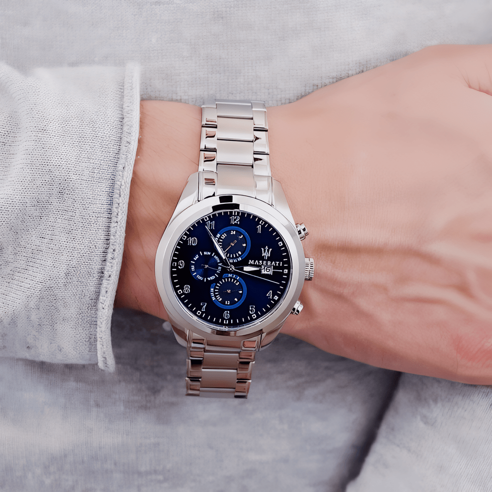 Maserati R8853112505 Traguardo Chronograph Blue Dial Men's Watch