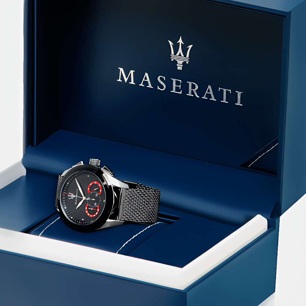 Maserati R8873612005 Traguardo Chronograph Black Dial Men's Watch