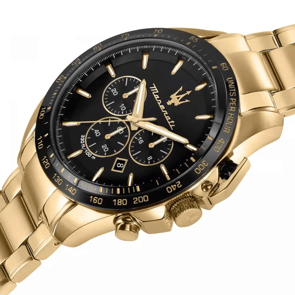 Maserati R8873612041 Traguardo Chronograph Black Dial Men's Watch