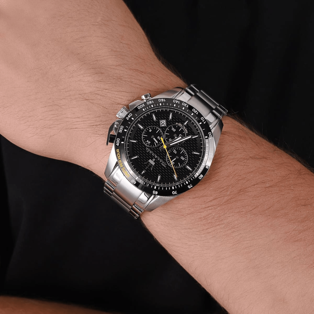 Maserati R8873612042 Traguardo Chronograph Black Dial Men's Watch