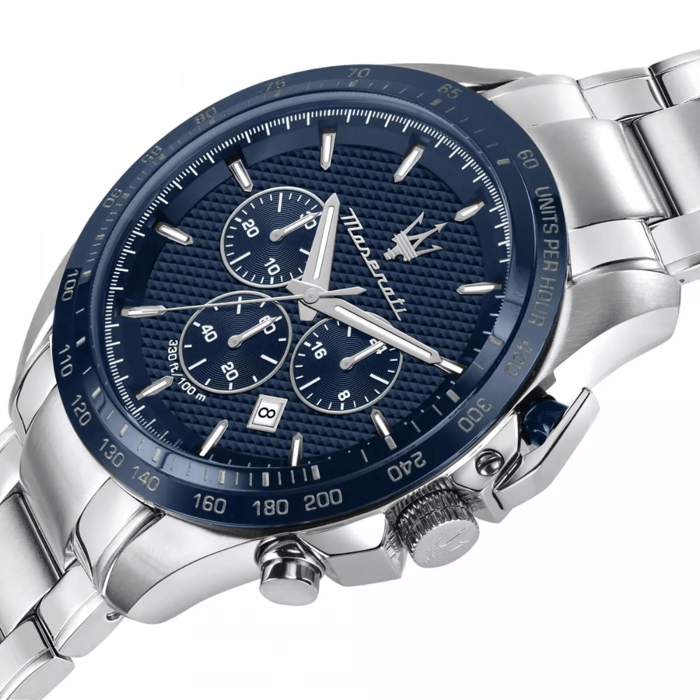 Maserati R8873612043 Traguardo Chronograph Blue Dial Men's Watch