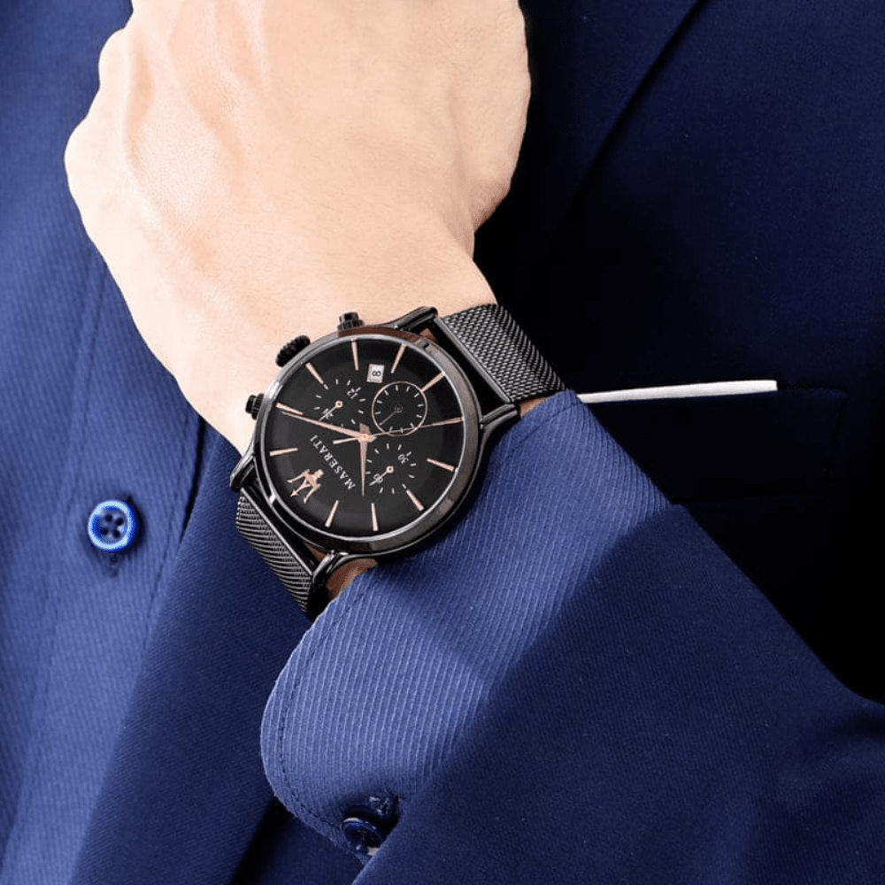 Maserati R8873618006 Epoca Chronograph Black Dial Men's Watch