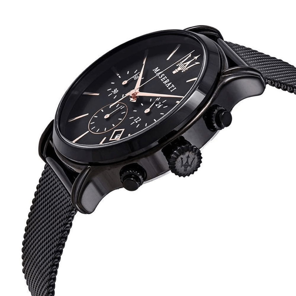 Maserati R8873618006 Epoca Chronograph Black Dial Men's Watch