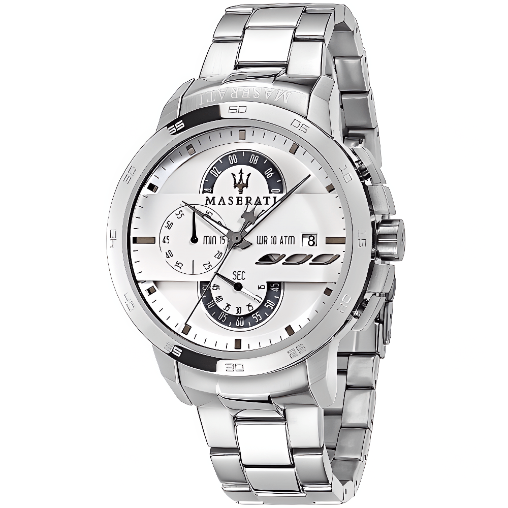 Maserati R8873619004 Ingegno Chronograph White Dial Men's Watch