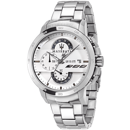 Maserati R8873619004 Ingegno Chronograph White Dial Men's Watch