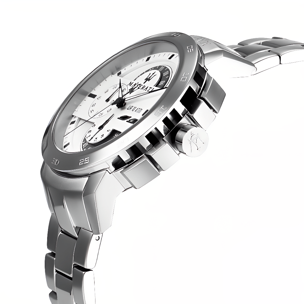 Maserati R8873619004 Ingegno Chronograph White Dial Men's Watch