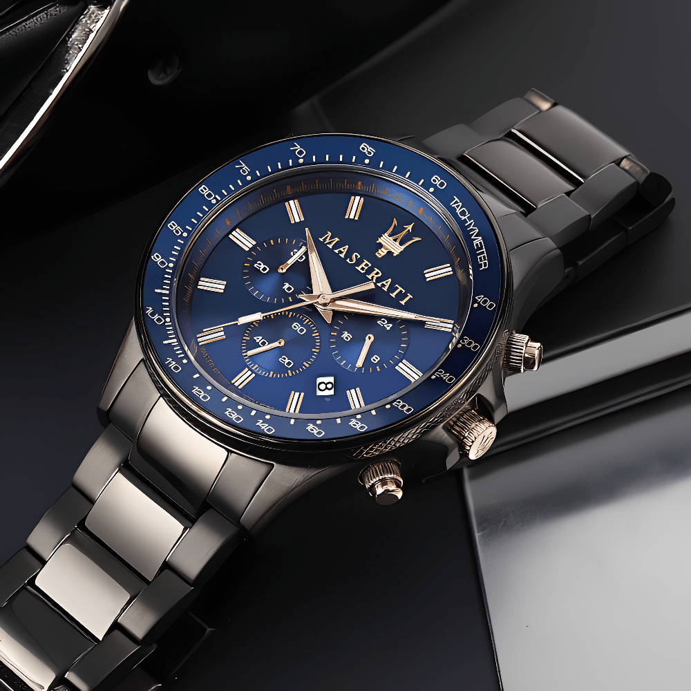 Maserati R8873640001 Sfida Chronograph Blue Dial Men's Watch