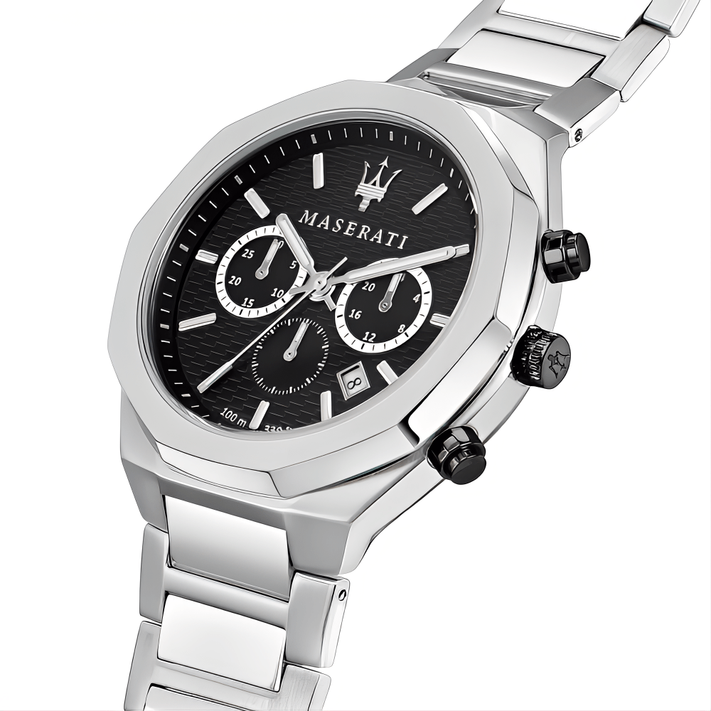 Maserati R8873642004 Stile Chronograph Black Dial  Men's Watch