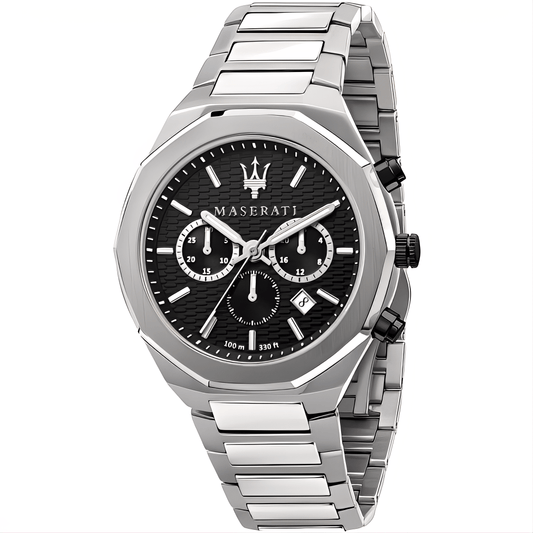 Maserati R8873642004 Stile Chronograph Black Dial  Men's Watch