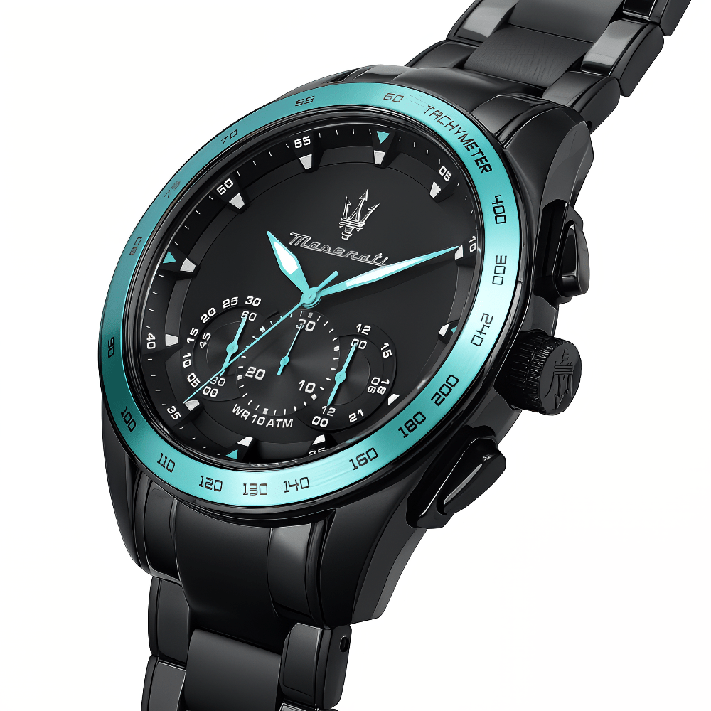 Maserati R8873644002 Traguardo Chronograph Black Dial Men's Watch