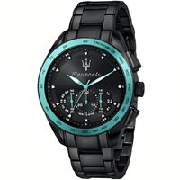 Maserati R8873644002 Traguardo Chronograph Black Dial Men's Watch