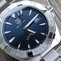Tag Heuer Aquaracer Automatic Blue Dial Silver Steel Strap Watch for Men - WAY2112.BA0928
