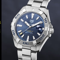 Tag Heuer Aquaracer Automatic Blue Dial Silver Steel Strap Watch for Men - WBD2112.BA0928