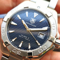Tag Heuer Aquaracer Automatic Blue Dial Silver Steel Strap Watch for Men - WAY2112.BA0928