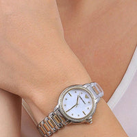 Emporio Armani Mia Quartz Mother of Pearl Dial Two Tone Steel Strap Watch For Women - AR11524