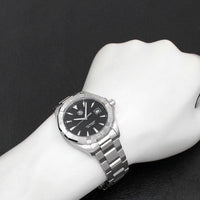 Tag Heuer Aquaracer Quartz Black Dial Silver Steel Strap Watch for Men - WAY1110.BA0928