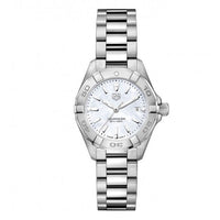Tag Heuer Aquaracer Quartz Mother of Pearl White Dial Silver Steel Strap Watch for Women - WBD1411.BA0741
