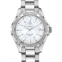 Tag Heuer Aquaracer Mother of Pearl Dial Silver Steel Strap Watch for Women - WBD131A.BA0748