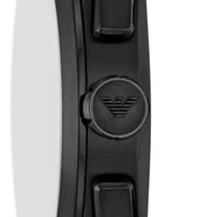 Emporio Armani Claudio Chronograph Black Dial Black Leather Strap Watch For Men - AR11483