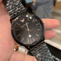 Emporio Armani Interchangeable Black Dial Black Steel Strap Watch For Men - AR80021